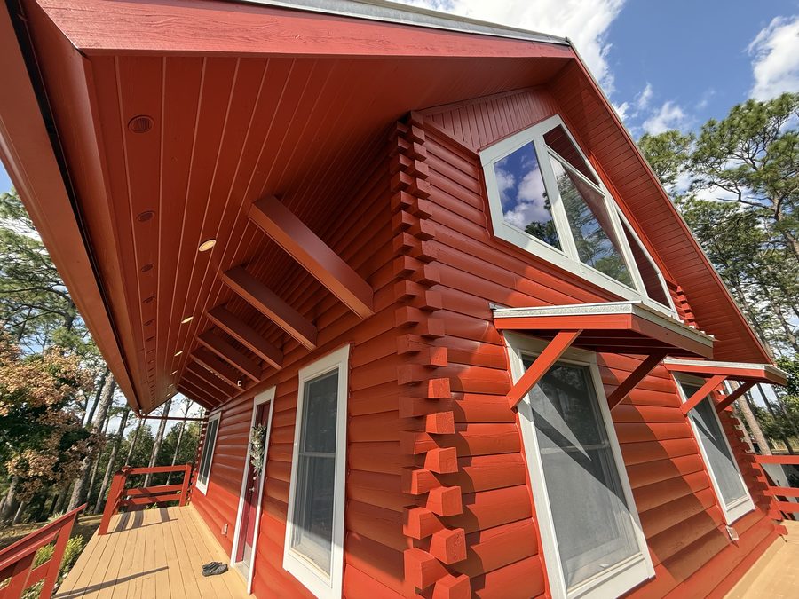 Residential and commercial painting project photo - painting residential siding detail