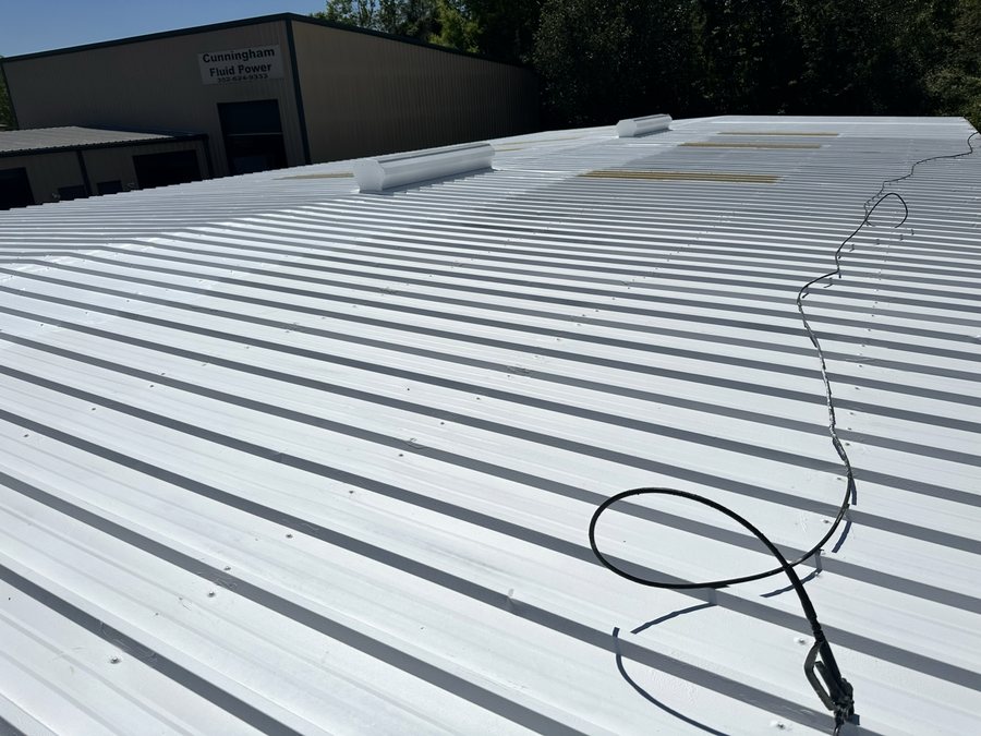 Liquid applied coating project photo - liquid applied coating finished metal roof