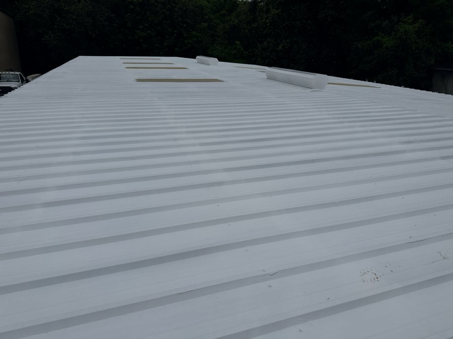 Liquid applied coating project photo - liquid applied coating finished roof wide