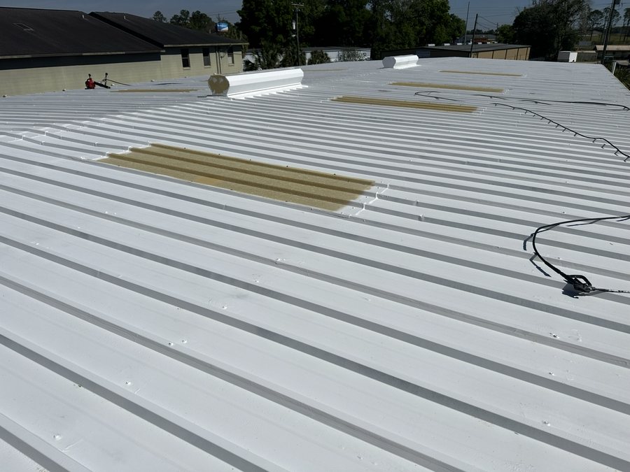 Liquid applied coating project photo - liquid applied coating finished roof detail
