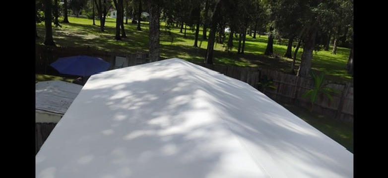 Low slope and TPO roofing project photo - white EPDM membrane roof