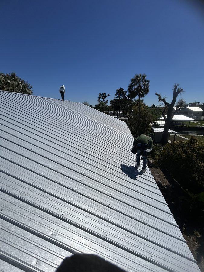 Metal roofing project photo - metal roof installation progress