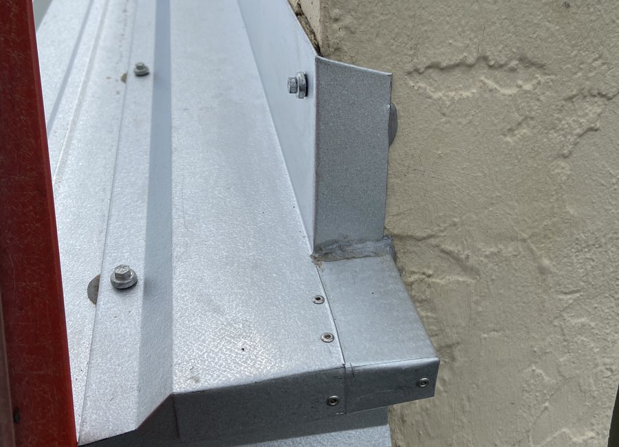 Metal roof detail from a Layfield Roofing and Construction project