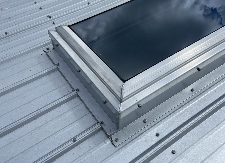 Metal roof detail from a Layfield Roofing and Construction project