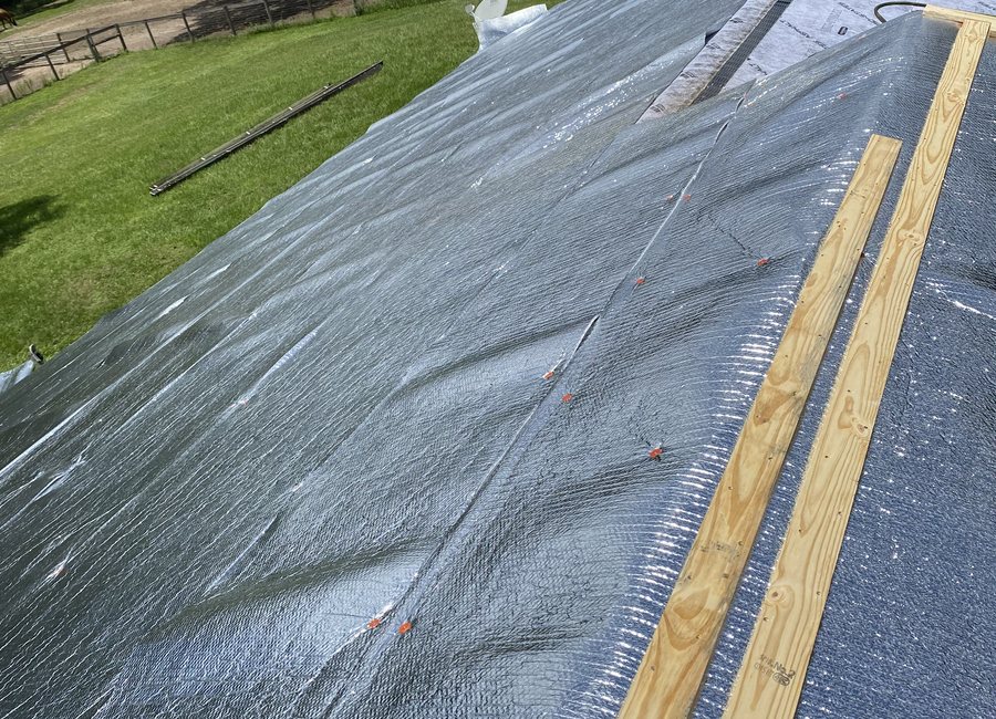 Metal roof project from a Layfield Roofing and Construction project