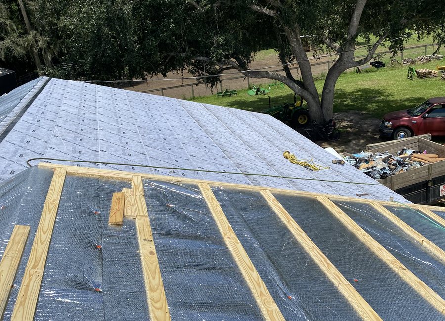 Metal roof project from a Layfield Roofing and Construction project