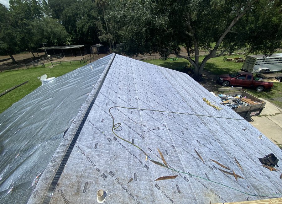Metal roof project from a Layfield Roofing and Construction project