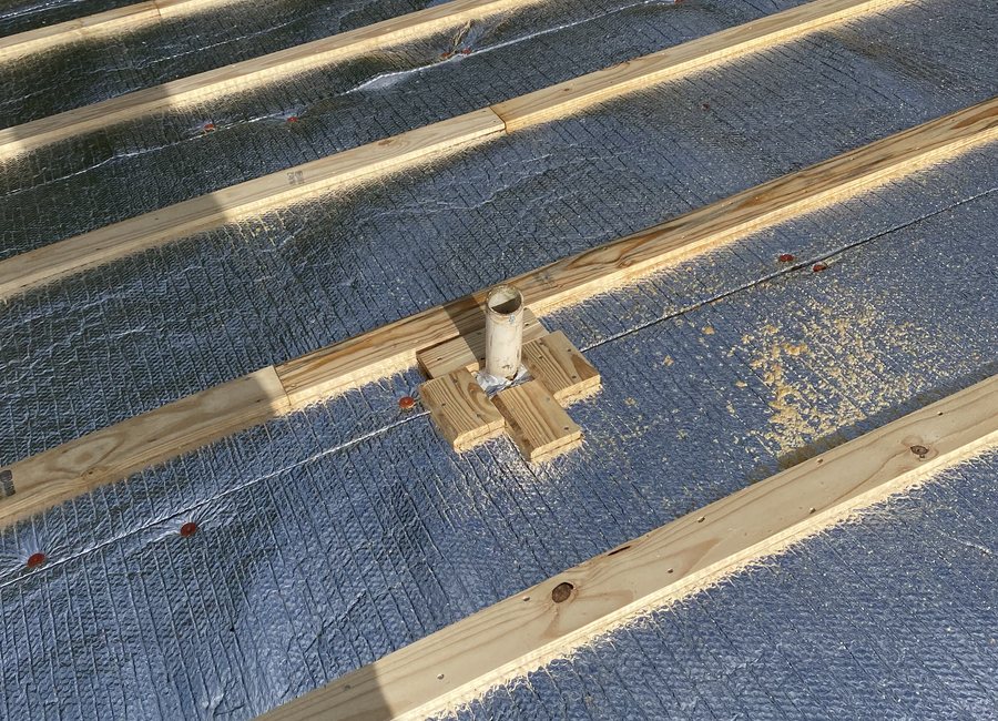 Metal roof project from a Layfield Roofing and Construction project