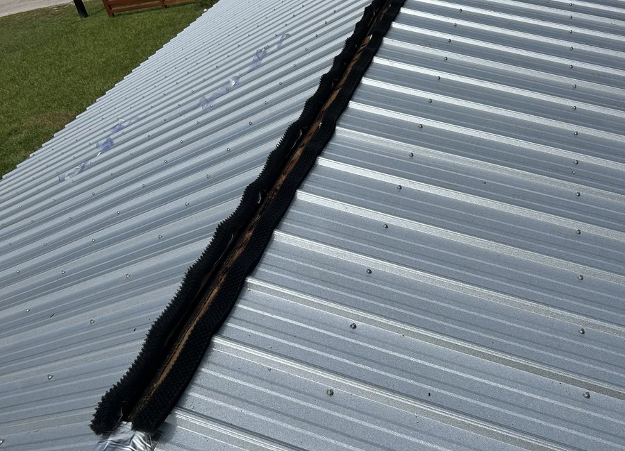 Metal roof detail from a Layfield Roofing and Construction project
