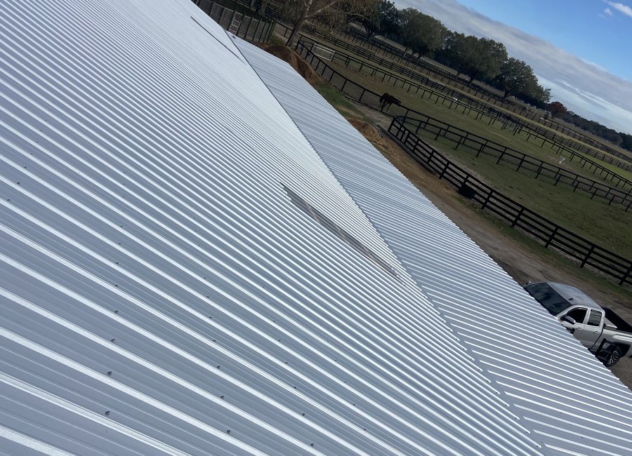 Metal roof finish from a Layfield Roofing and Construction project