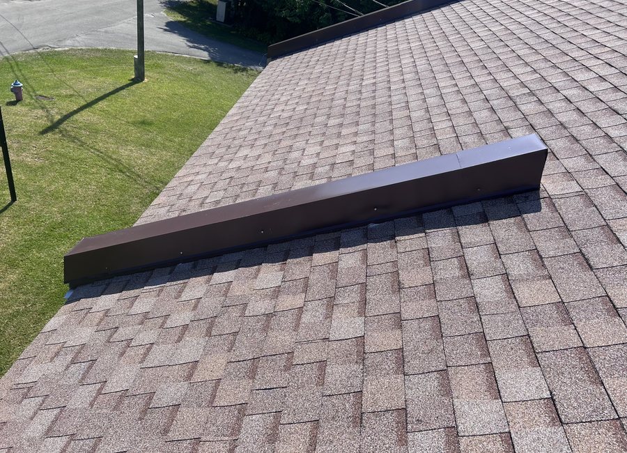 Metal roof progress from a Layfield Roofing and Construction project