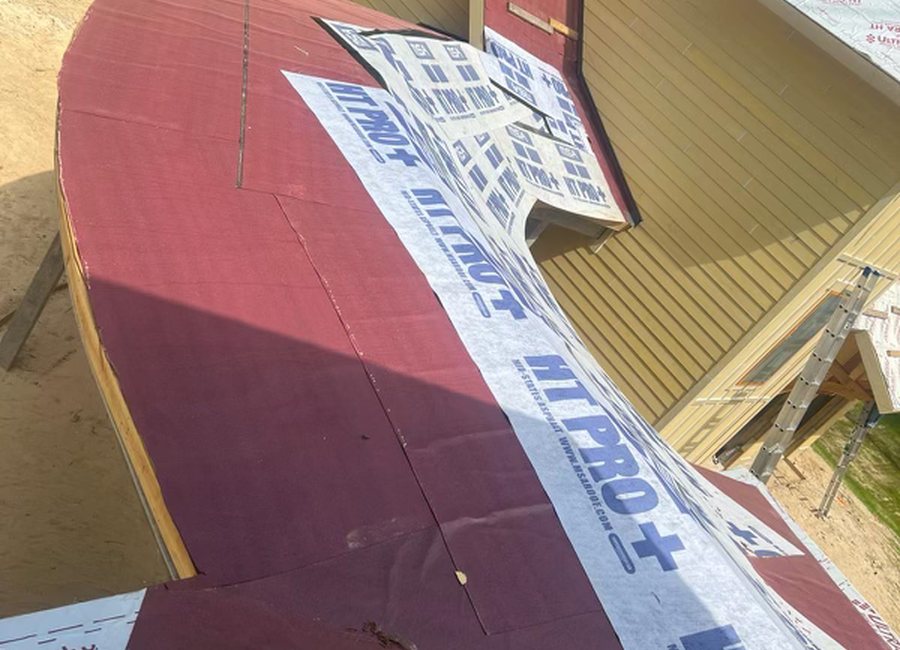 Metal roof detail from a Layfield Roofing and Construction project