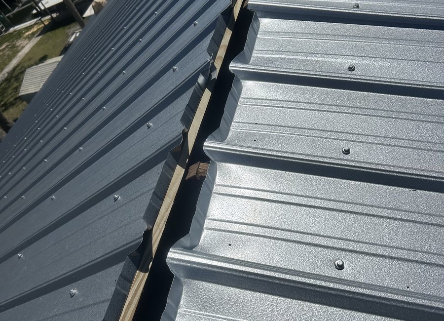 Metal roof project from a Layfield Roofing and Construction project