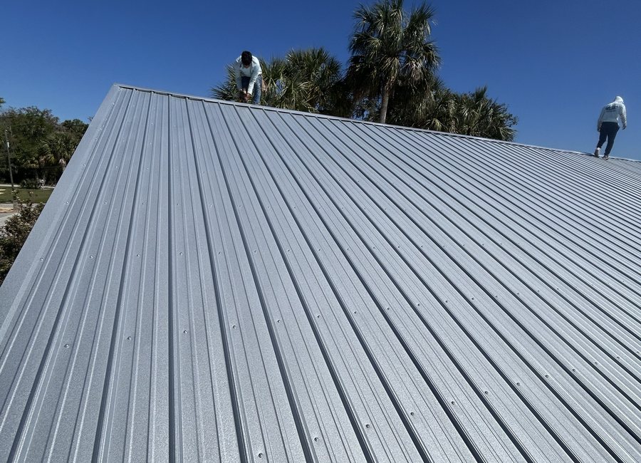 Metal roof project from a Layfield Roofing and Construction project